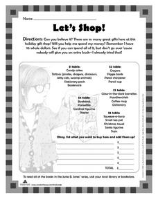 Christmas/Holiday Shopping Worksheets for FREE - Breezy Special Ed