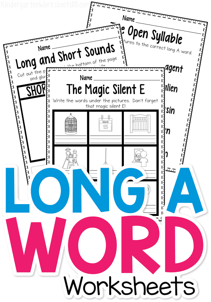Long A Worksheets for Kindergarteners - Kindergarten Worksheets 101