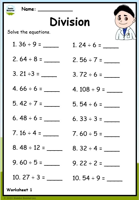 Grade 4 Division Worksheets | Free Printables | Math Worksheets
