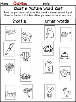 Short and Long E Worksheets - 15 Worksheets Library