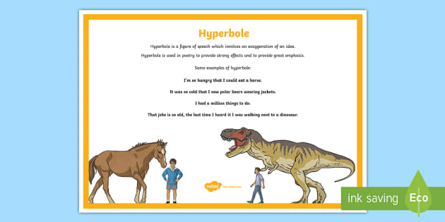 Hyperbole Poetry Terms A4 Display Poster (teacher made)