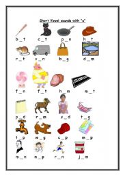Short vowel sound with the letter a - ESL worksheet by ...
