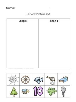 short long vowel worksheet