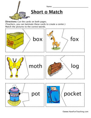 short o worksheet