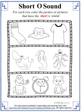 short o worksheet