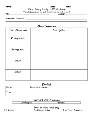 short stories worksheet pdf