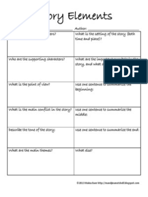 short story worksheet pdf