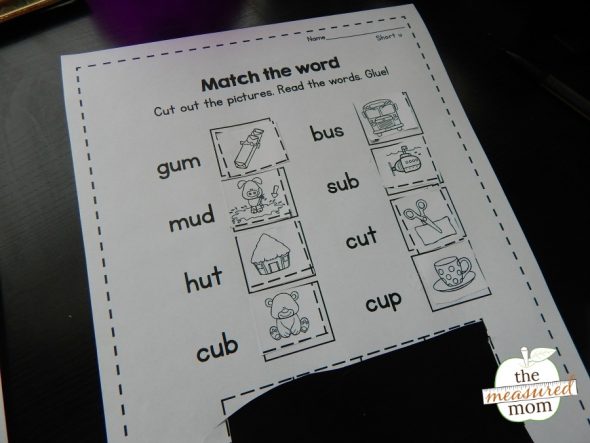 short u worksheet for kindergarten