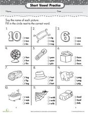 Longs Short Vowel Sounds Worksheets :: 25 - 48