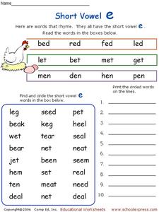 15 Long And Short Vowel Worksheets Kindergarten - Free PDF at ...