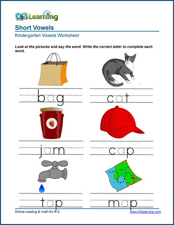 Vowel Worksheets | Worsheets library