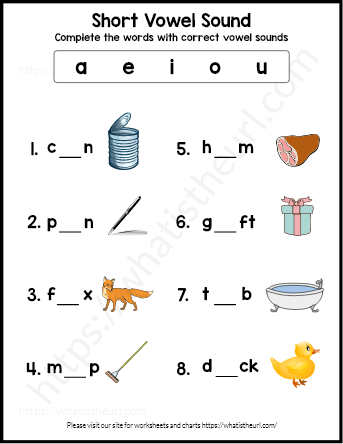 Short Vowels Review Worksheets - Worksheets Library