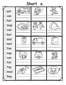 short vowel worksheet