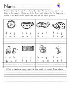 short vowels worksheet 2nd grade