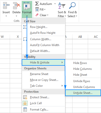 show hidden excel worksheet