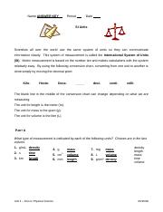 SI unit practice answer key.doc - Name ANSWER KEY Period Date SI ...