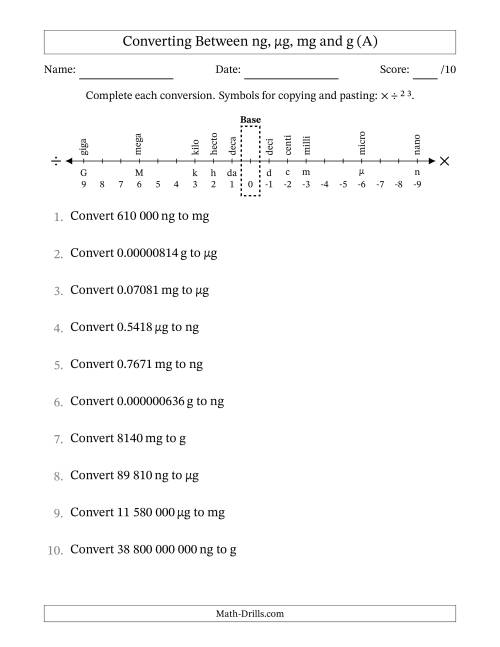 si units worksheet answers