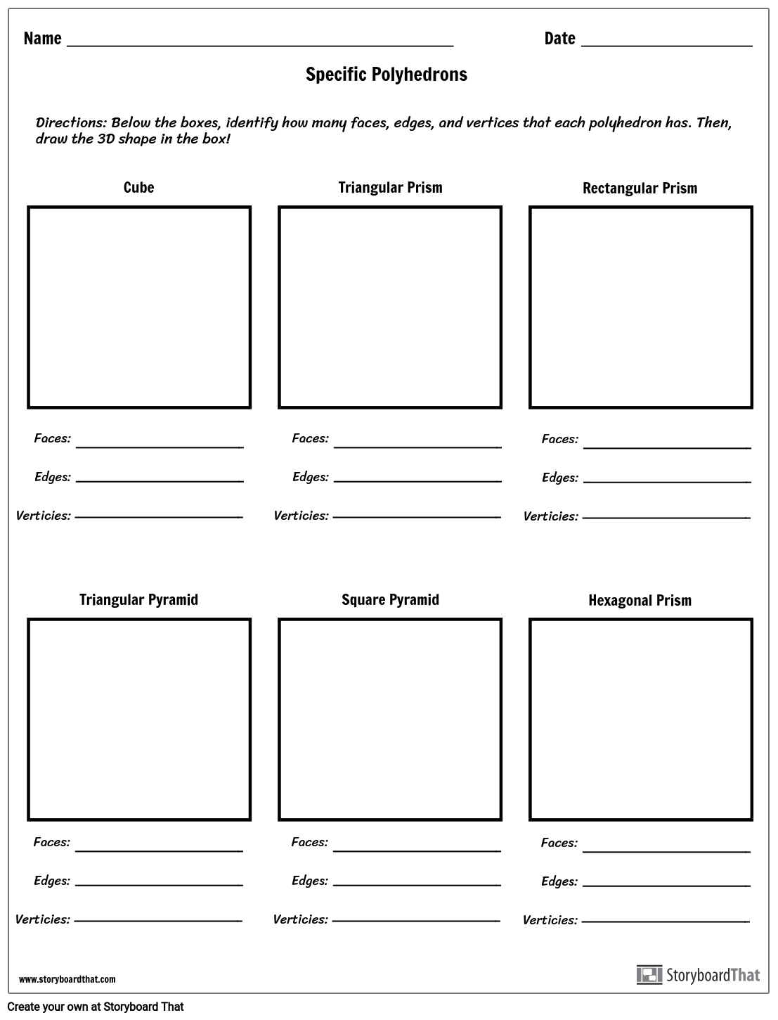 Drawing Geometric Shapes | Free Worksheet for Students