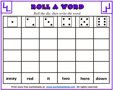 sight word a worksheet