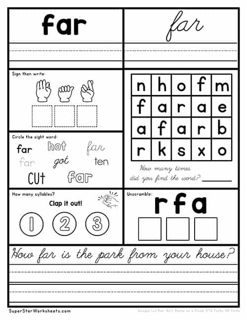 Third Grade Sight Word Worksheets -Worksheets Library
