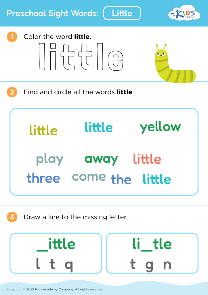 Free Sight Word Little Worksheet Download Free Sight Word Little Free Sight Word Little Worksheet Download Free Sight Word Little