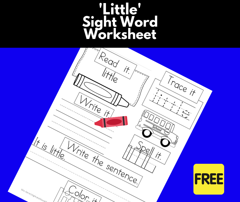 sight word little worksheet