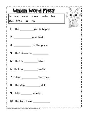 Sight Word Activity Worksheets