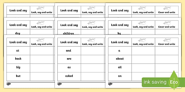 High Frequency Sight Word Worksheets  