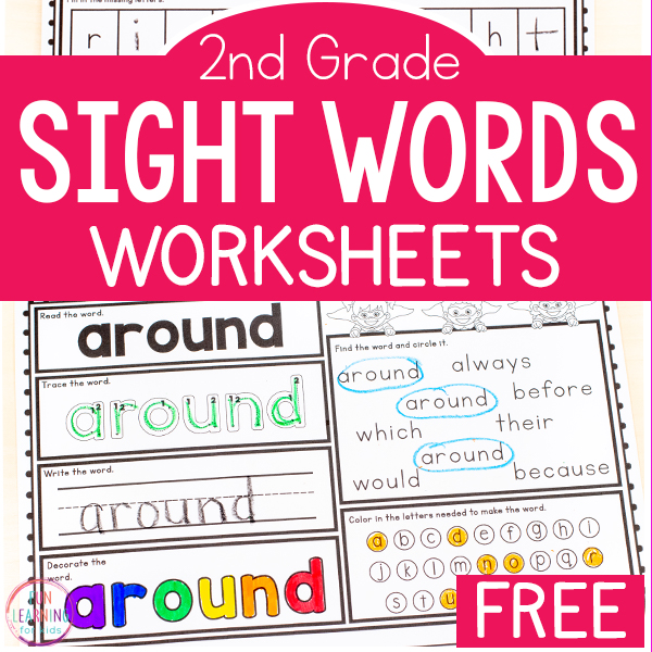 Preschool Sight Words -Worksheets Library