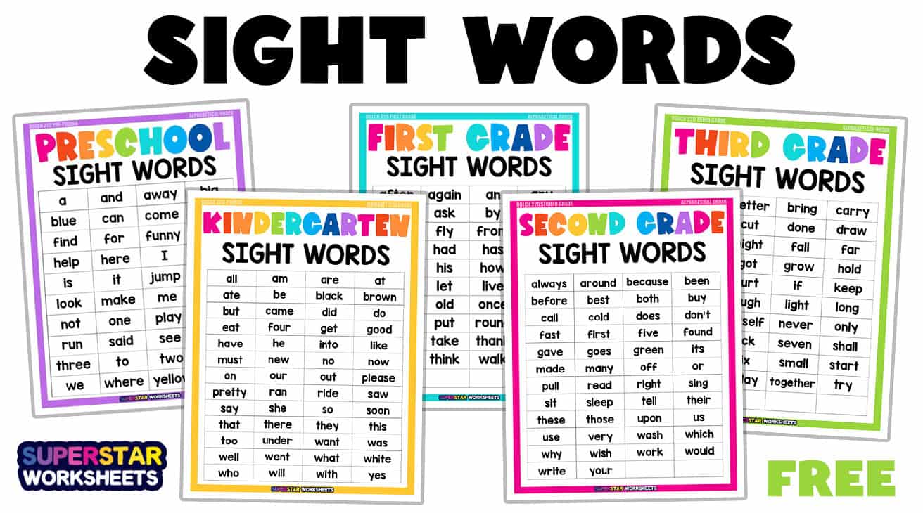 Sight Words -Worksheets Library