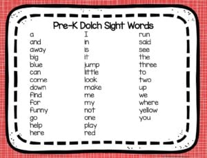 Sight Word Kids Printable Worksheets (pdf) - Dolch Sight Words Level 5