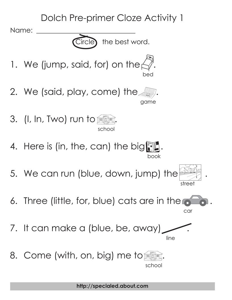 Sight Words Worksheets &  Printables  