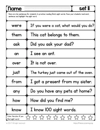 Sight Words Reading Practice | List 11  