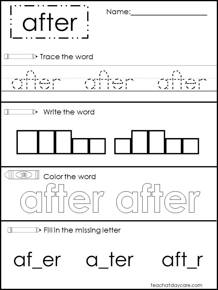 Dolch 1st Grade Sight Words Word Work Worksheets | Made By Teachers