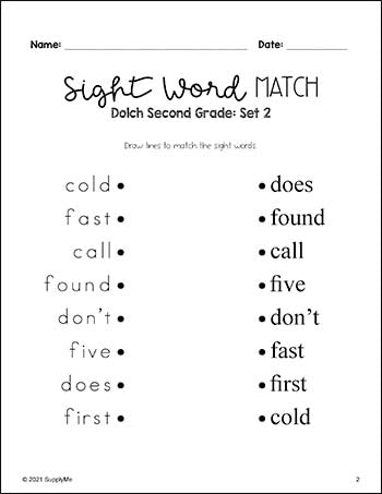 Find the sight words worksheets for preschool and kindergarten ...