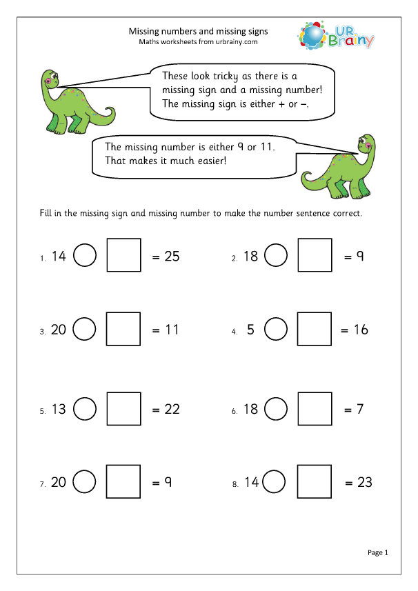 sign numbers worksheet with answers