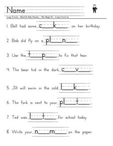 Silent E Worksheets