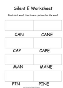 Silent E Worksheets