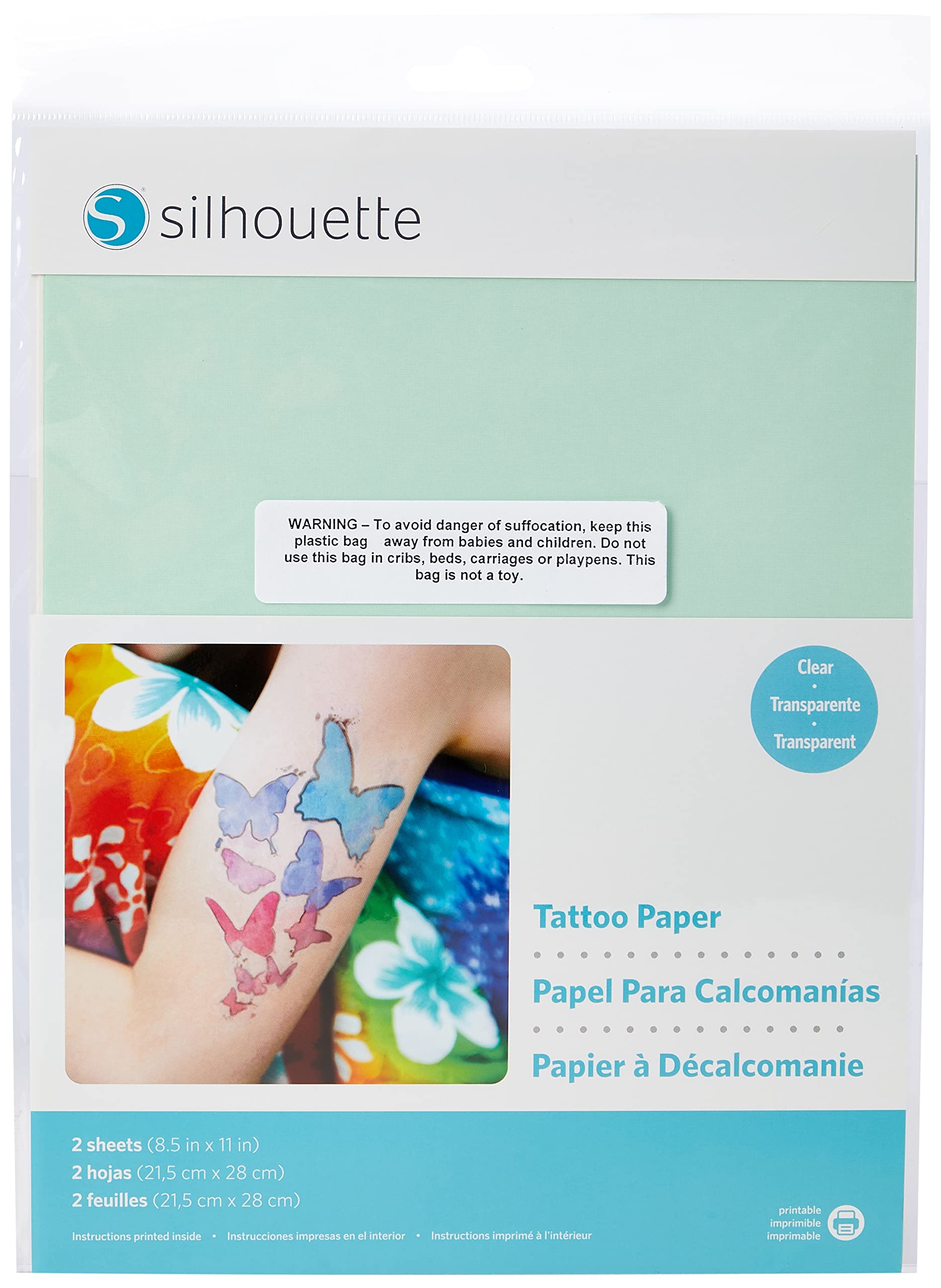 silhouette america printable temporary tattoo paper