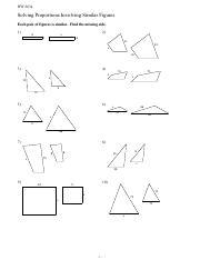 similar figures and proportions worksheet with answers