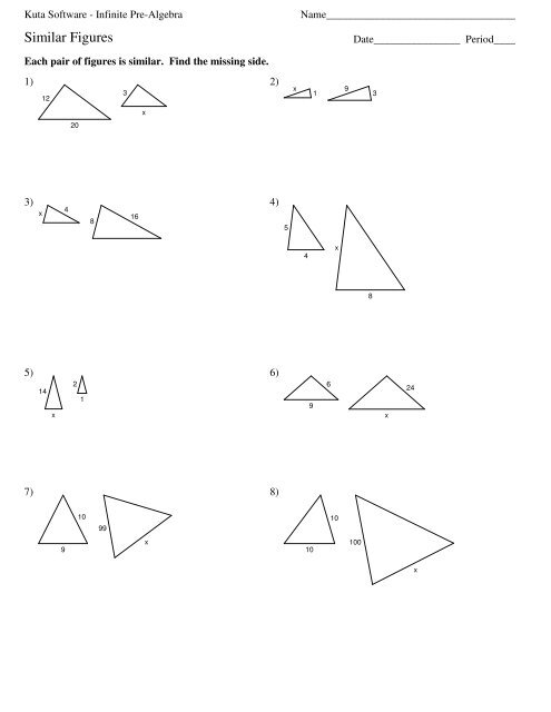 similar figures worksheet answers