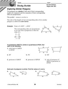Exploring Similar Polygons Worksheet for 10th Grade | Lesson Planet