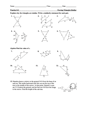 Proving Triangles Similar Worksheet Answer Key Pdf - Fill Online ...