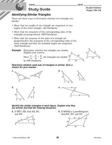 Identifying Similar Triangles Worksheet for 10th Grade | Lesson Planet