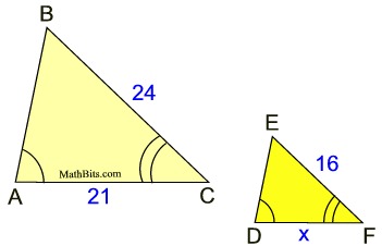 Numeric and Algebraic Problems in Similar Triangles ...