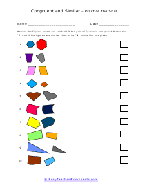 similarity and congruence worksheet