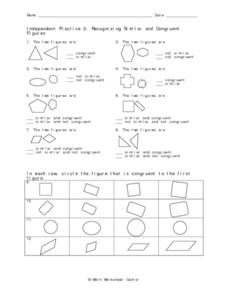Independent Practice 2: Recognizing Similar and Congruent ...
