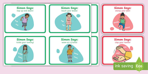 Simon Says Picture Cards (teacher made) - Twinkl