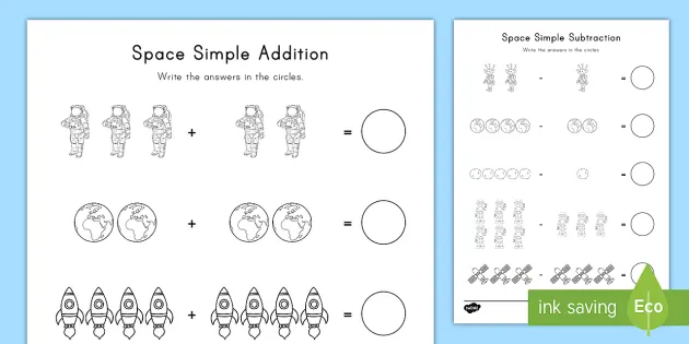 simple addition math worksheet