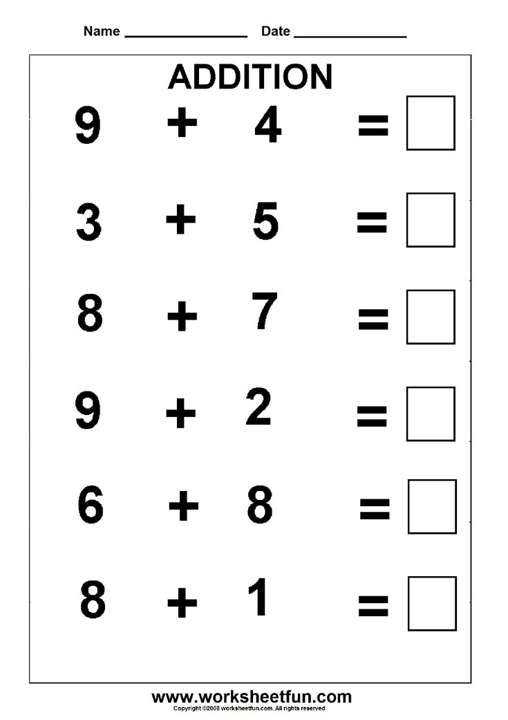 Beginner Addition - 5 Worksheets | Addition worksheets ...